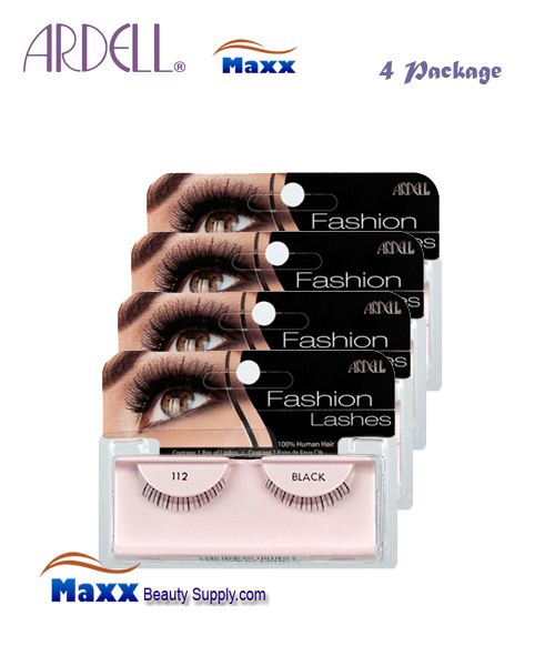 4 Package - Ardell Fashion Lashes Eye Lashes 112 - Black